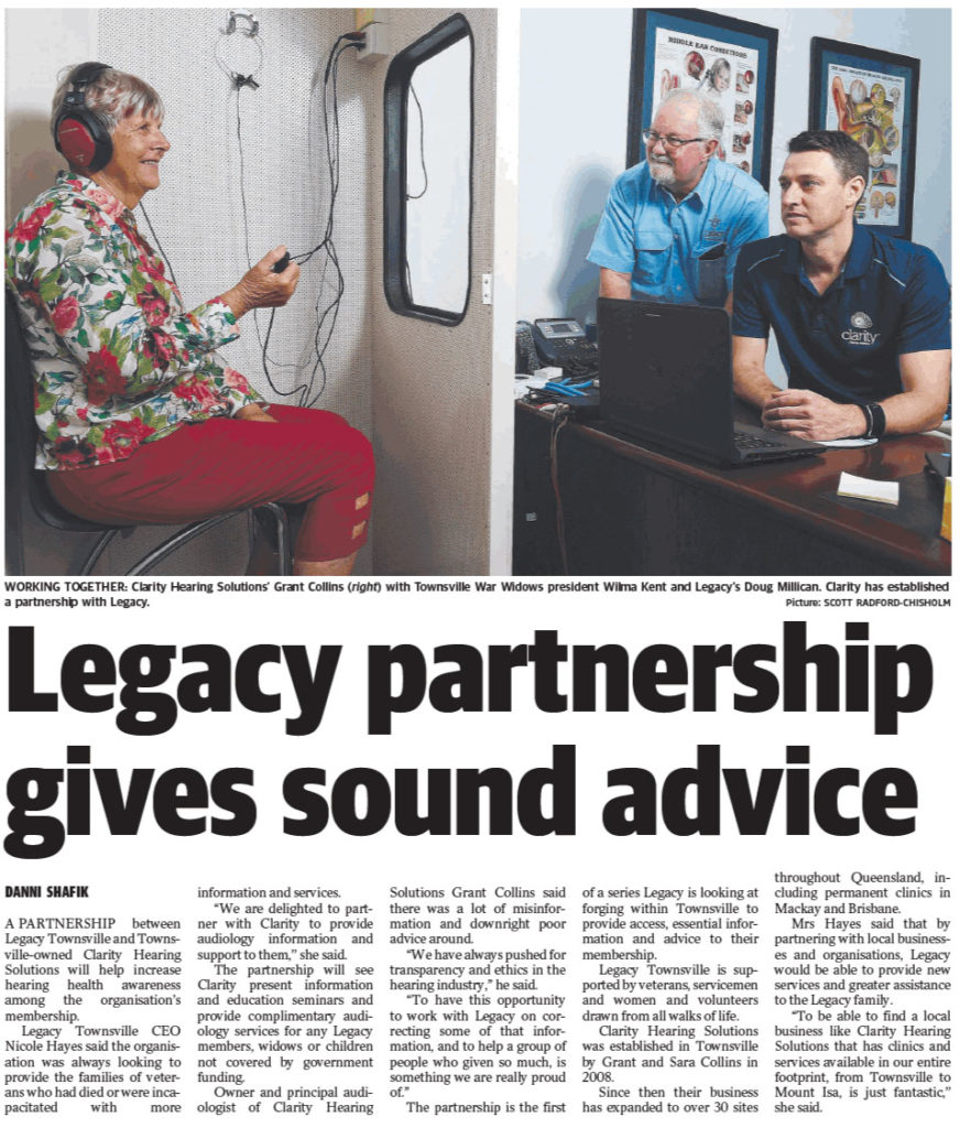 Clarity partners with Legacy for hearing health and advice